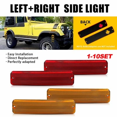 Front Rear Fender LED Side Marker Light For 1984-1991 Jeep Grand Wagoneer - Image 1 of 4