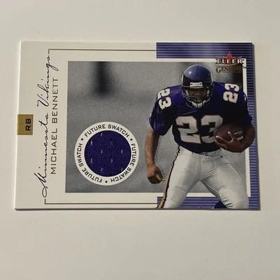 2001 Fleer Genuine Football Michael Bennet GU Jersey Ser# 0891/1000 RC Card #138 - Image 1 of 4