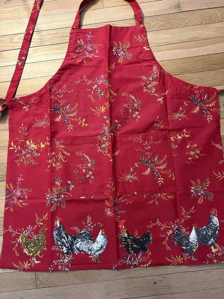 Williams Sonoma POLLOS ROJOS Algodón NUEVO Foto 1 de 4