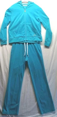 Traje de chándal Y2K Marisa Christina terciopelo azul 2 piezas pequeño pequeño ligero Academia Foto 1 de 4