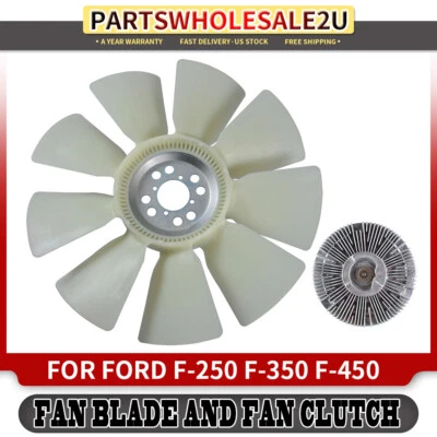 Lâmina de ventilador + embreagem para Ford F-250 F-350 F-450 F-550 Super Duty 1999-2003 7.3L - Imagem 1 de 4