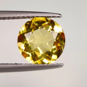 2.01 Ct Natural Top Luster Yellow Beryl Flawless Beautiful Round Cut - A75 - Picture 1 of 2