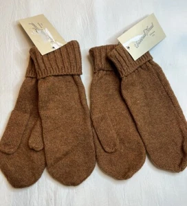 2X Damen Universal Thread Knit Fäustlinge - Braun - Einheitsgröße - Bild 1 von 6