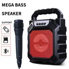 Portable Wireless Bluetooth Microphone Speaker Indoor Outdoor Party Boom Box Led