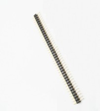 5PCS Single Row 40Pin 2.54mm Round Male Pin Header gold plated machined