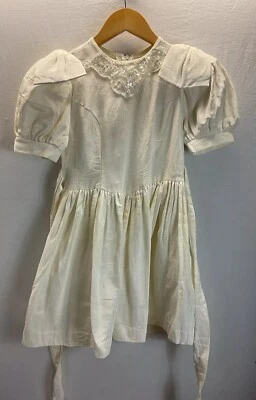 Vintage Gunne Sax Jessica McClintock Ivory Taffeta Party Dress Formal Girls 8 - Image 1 of 4