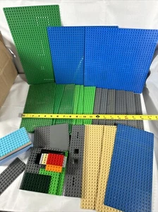 Lot Of Over 40 Lego Base Plates Various Sizes Colors 22X22 8X4 12X6 16X8 9/4 - Picture 1 of 10
