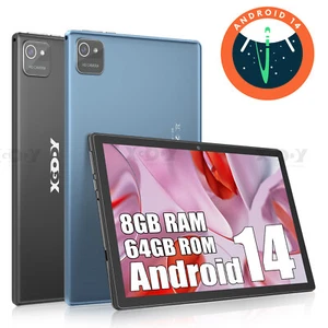 2025 Newest 10inch Tablet 8GB RAM 64GB Android 14 Tablet Dual Camera PAD 6000mAh - Picture 1 of 13