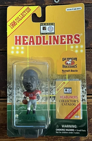 Terell Davis 1998 Headliners Figure Georgia Bulldogs Denver Broncos NFL Cover