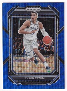 2023 Panini Prizm Draft Picks #51 Jayson Tatum Blue Wave Prizm /249 Duke Celtics
