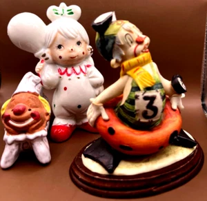 Clown Figurine Shiah Yih Single Piece and Friends Set of 2 Vintage - Picture 1 of 14