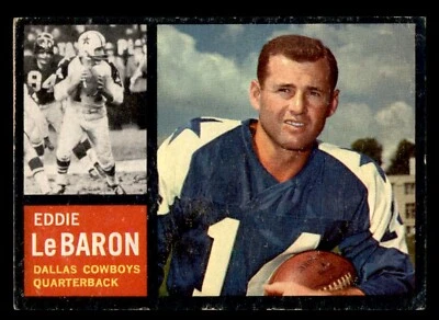 1962 Topps Football #38 Eddie Lebaron VG - Image 1 of 2