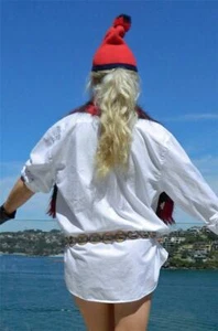 VINTAGE Boho 1970s Original Boho Snow Bunny Retro Cosy Knit Retro Beanie - Picture 1 of 3