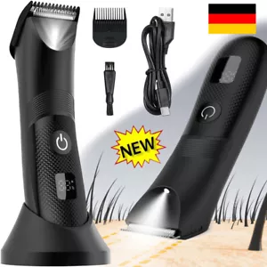 Intimrasierer Mann Elektrischer Körperrasierer Herren mit LED-Licht & Anzeige - Bild 1 von 14