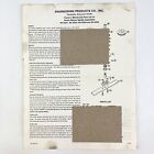 Engineering Products Co Spindle Parts List 60-0201 0203 0204 0205 Vintage 1987