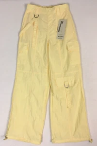 No Boundaries Parachute Pants Women Size XXS 00 Yellow Back Elastic Waist New - Picture 1 of 12