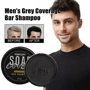 1PCS Gray Hair Coverage Soap, Hair Darkening Compressed Soaps /// - Imagen 1 de 14