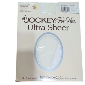 Jockey For Her M-T Ultra Sheer Control Top Pantyhose Antique White Vintage 90s - Picture 1 of 6
