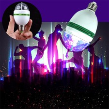 RGB LED Stage Light E27 3W Colorful Ball Rotating Bulb Disco Party Xmas Lamp RD3
