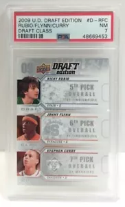 2009-10 U.D. DRAFT EDITION #D-RFC STEPHEN CURRY ROOKIE CARD RC WARRIORS PSA 7 NM - Picture 1 of 3