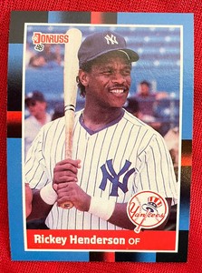 🔥🔥1988 Donruss RICKY HENDERSON #625 Base New York Yankees 🔥