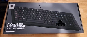 Atrix Gaming Keyboard Full Membrane RGB Lighting Black Full Size wired USB NEW - Picture 1 of 10