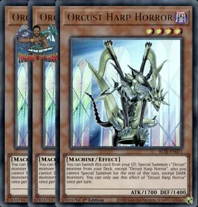 Yugioh! 3x Orcust Harp Horror BLTR-EN071 Ultra Raro 1ª Edición Casi Nuevo - Imagen 1 de 1