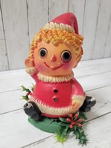 Vintage Christmas Raggedy Ann Mini 7" Blow Mold Made In Hong Kong - Picture 1 of 6