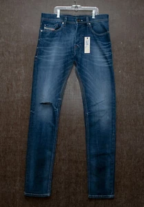DIESEL Jeans TEPPHAR 0850K W30 L34 Ripped Slim Carrot Stretch see size detail - Picture 1 of 6