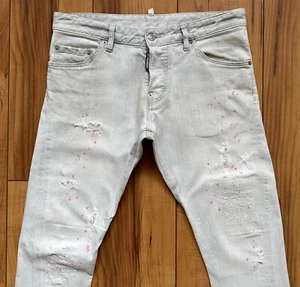 100%ORIG DSQUARED SEXY KENNY TWIST JEANS GR.48 GRAU PINK SPOTS S/S15 S71LA0877 - Bild 1 von 18