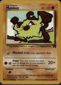 Pokemon TCG WOTC Team Rocket Mankey 61/82 LP/MP - Imagen 1 de 2