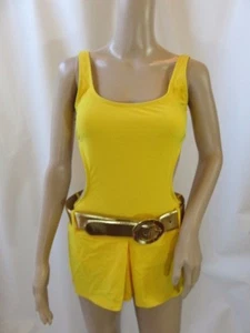 Michael Michael Yellow One Piece Gold Best Worn 1X Bathing Suit Size 6 - Picture 1 of 10