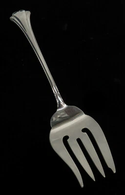 REED & BARTON INGLÉS CHIPPENDALE PLATA ESTERLINA 8 3/8" TENEDOR PARA SERVIR ENSALADAS Foto 1 de 3