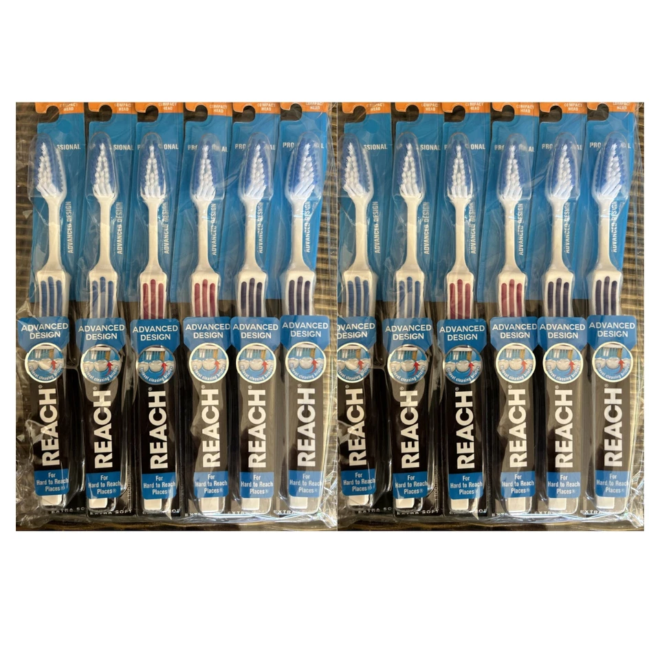 12-PACK! REACH Advanced Design Toothbrush 7213 - Compact, Extra Soft Bristles - Image 1 of 1