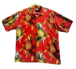 TOMMY BAHAMA Men's Colorful Tropical Graphic Print Hawaiian Silk Shirt XL - Picture 1 of 6