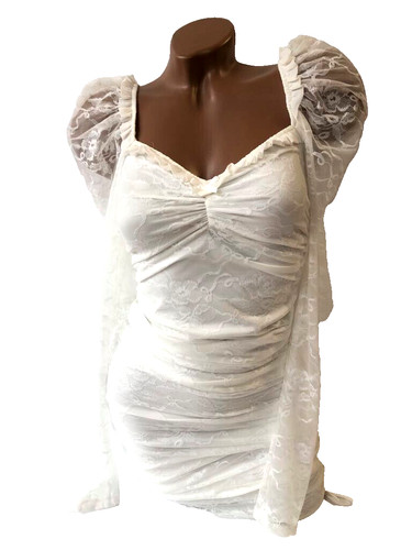 UNDERCOVER Abito donna VS For Love & Lemons bianco pizzo taglia small nuovo con etichetta