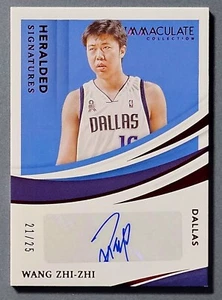 2020-21 Immaculate Collection - Wang Zhi-Zhi #HS-WZZ - Heralded Sigs - Red /25 - Picture 1 of 3
