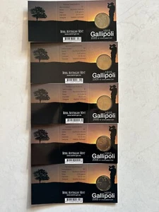 2005 Australia Gallipoli $1 Privy Mark 5 Coin Set - B, C, G, S & M - - Picture 1 of 2