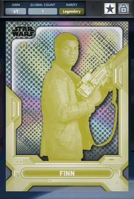 Topps Star Wars Card Trader Legendary 1cc High Tek CMYK Yellow Finn  - Image 1 of 2