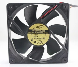 1pc For ADDA AD1212HB-A71GL Fan 120*120*25mm 12V 0.37A 2pin - Afbeelding 1 van 1