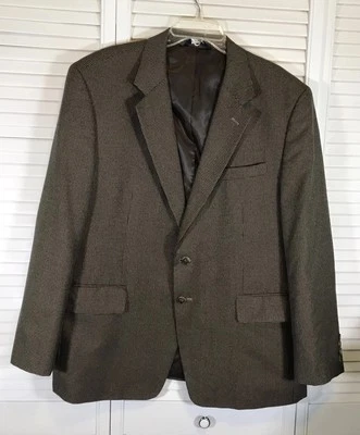 Chaqueta Blazer Croft & Barrow Para Hombres Abrigo Deportivo Talla 46R Marrón Pata de Gallo Foto 1 de 4