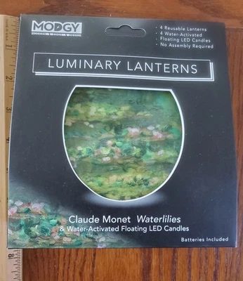 Paquete de 4 linternas luminarias modgy - nenúfares Claude Monet Foto 1 de 2