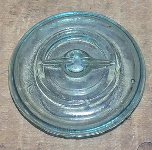 AQUA BLUE GLASS LID WIRE BALE BAIL TOP REGULAR MOUTH MASON CANNING FRUIT JAR A - Picture 1 of 2