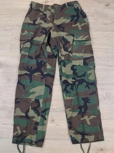USGI Woodland Camo Pants Small Short 30x30 Ripstop Military Cargo Paratrooper - Picture 1 of 9