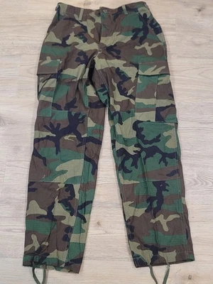 USGI Woodland Camo Pants Small Short 30x30 Ripstop Military Cargo Paratrooper - Image 1 of 4