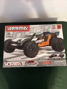 ARRMA 1/10 VORTEKS 2WD RTR Brushed Stadium Truck Akku & Ladegerät orange/weiß - Bild 1 von 22