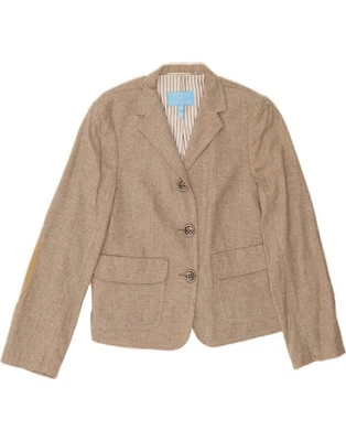 Chaqueta Blazer ESCADA Mujer Recorta 3 Botones EU 38 Mediana Beige Cuadros Lana DN24 Foto 1 de 3
