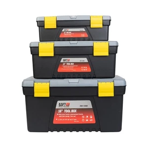3 PIECE PLASTIC TOOL BOX CHEST SET HANDLE TRAY COMPARTMENT DIY STORAGE TOOLBOX - Picture 1 of 8