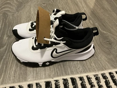 Nike Air Diamond Varsity Black White Turf Baseball Shoes FN7454-102 Men’s Sz: 10 - Image 1 of 4