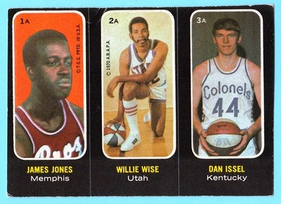 Pegatinas Topps Trios 1971-72 #1A-2A-3A James Jones / Willie Wise / Dan Issel Foto 1 de 4